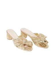 Emilia Pleated Knot Mule- Gold