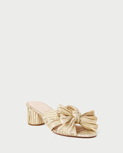 Emilia Pleated Knot Mule- Gold