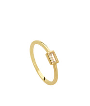Evelyn Baguette Bezel Stacking Ring