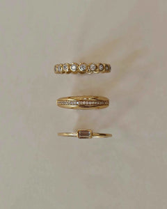 Evelyn Baguette Bezel Stacking Ring