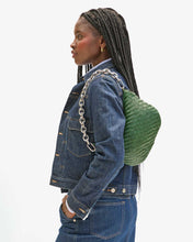 Petit Moyen Messenger- Woven Zig-Zag- Evergreen