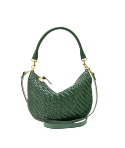 Petit Moyen Messenger- Woven Zig-Zag- Evergreen