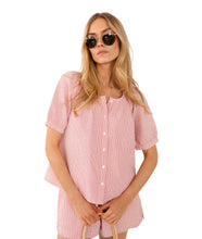 Everly Top- Red Seersucker