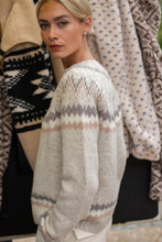 New England Crew Sweater- Ivory Heather