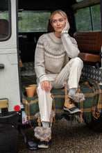 New England Crew Sweater- Ivory Heather