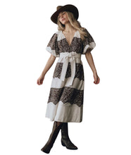 The Fairground Dress- Cream W/ Western Lace Print