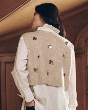 The Embellished Sweater Vest- Fawn