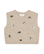 The Embellished Sweater Vest- Fawn