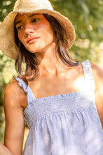 Felicity Dress- Blue Seersucker