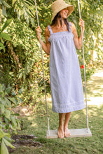 Felicity Dress- Blue Seersucker