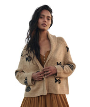 The Swimming Fish Lodge Cardigan- Natural