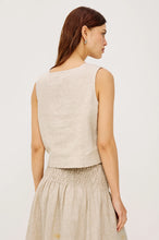Akira Linen Top- Heathered Flax