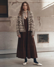The Nordic Flower Lodge Cardigan- Marled Chestnut