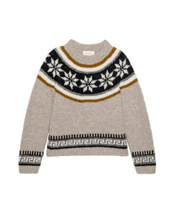 The Snowflake Fairisle Pullover- Oat