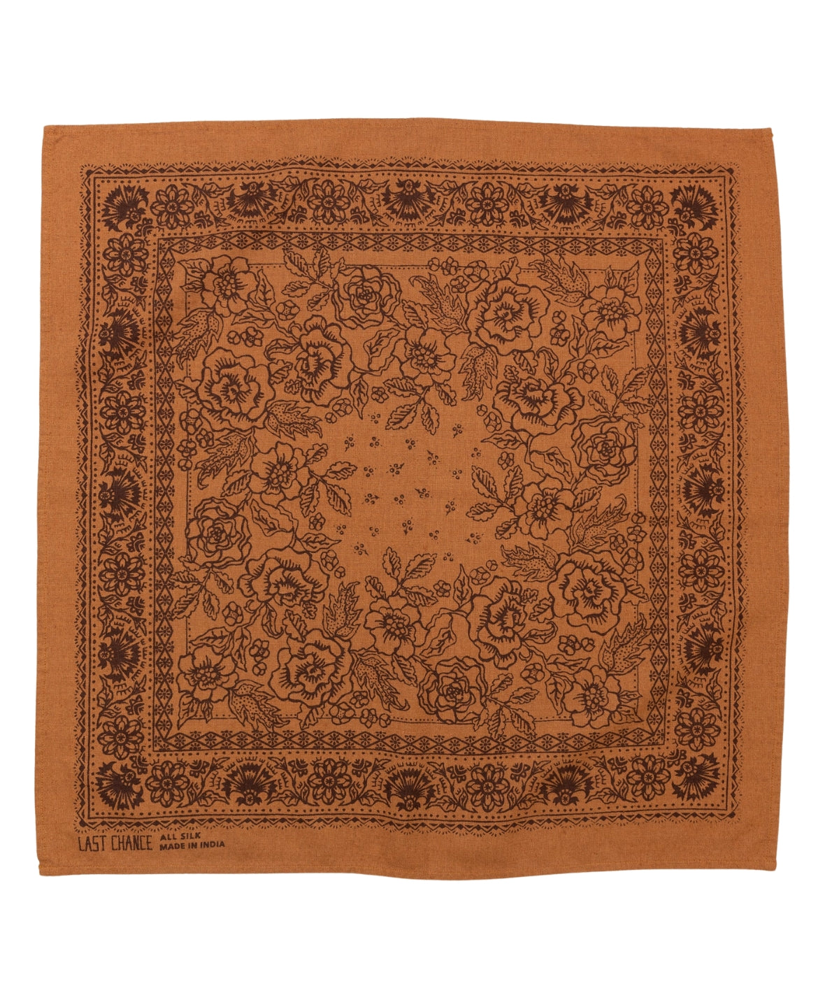 Natural Dye Silk Bandana- Golden Oak