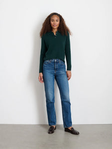 Alice Polo in Cashmere- Cypress Green