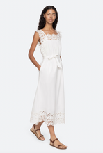 Leila Eyelet Midi Dress- White