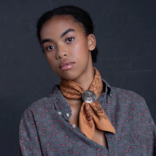 Natural Dye Silk Bandana- Golden Oak