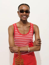 Garcon Tank in Billy Stripe- Red/ Ivory