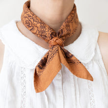 Natural Dye Silk Bandana- Golden Oak