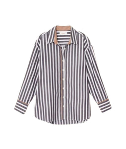 Gillian Shirt- Ink Stripe