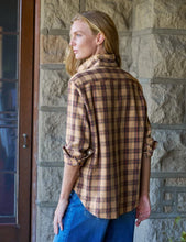 Silvio Untuckable Button-Up Shirt- Gold Brown Black Plaid