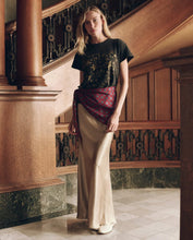 The Elastic Bias Skirt- Gold Shimmer