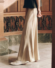 The Elastic Bias Skirt- Gold Shimmer