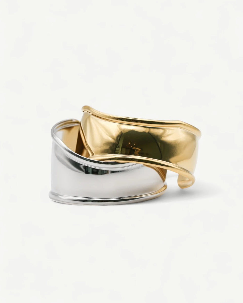 Arc Cuff Bangle- Gold
