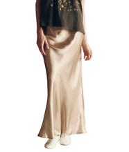 The Elastic Bias Skirt- Gold Shimmer