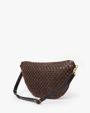 Grande Fanny- Leather & Suede Woven Checker- Black/ Chocolate