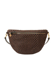 Grande Fanny- Leather & Suede Woven Checker- Black/ Chocolate