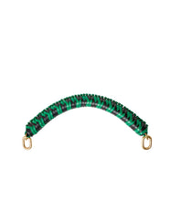 Braided Top Handle- Green Apple/ Black