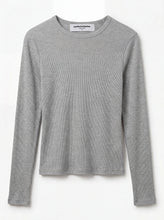 Marcela Long Sleeve Recycled Cotton Rib- Heather Grey