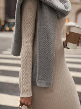 Malachy Knit Scarf- Grey Marl