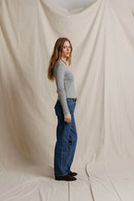 Marcela Long Sleeve Recycled Cotton Rib- Heather Grey