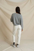 Evie Raglan Crew Sweater- Heather Grey