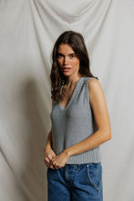 Peggy Cotton Sweater Tank Top- Heather Grey