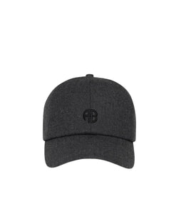 Jeremy Baseball Cap AB- Dark Heather Grey Wool