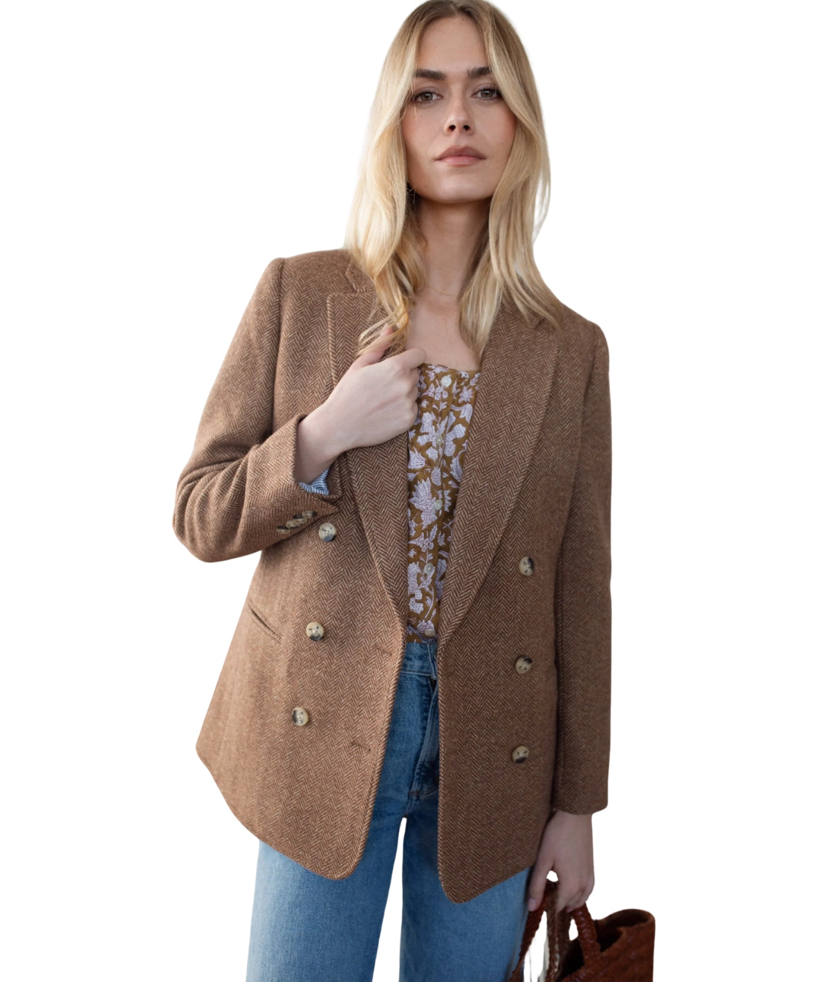 Hacking Jacket- Camel Herringbone