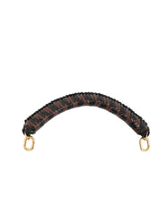 Braided Leather Top Handle- Black Chocolate