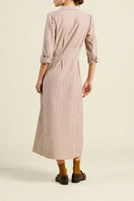 Harper Dress- Burgundy Stripe