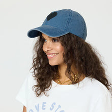 KR Imperfect Heart Denim Hat- Denim/ Black