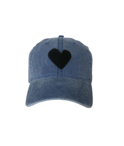 KR Imperfect Heart Denim Hat- Denim/ Black