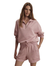 Hawley Half Zip Sweat- Rose Marl
