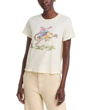 The Little Tee W/ Rider Graphic- Washed White