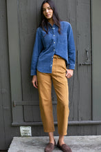 Western Corduroy Button Up- Indigo