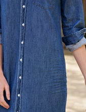 Maxi Shirtdress- Vintage Stonewashed Indigo