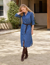 Maxi Shirtdress- Vintage Stonewashed Indigo