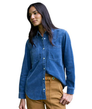 Western Corduroy Button Up- Indigo